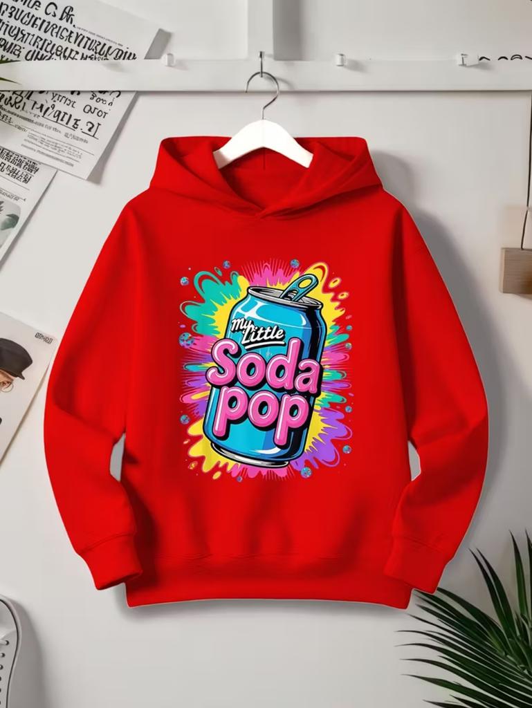 My Little Soda Pop Kinder Kapuzenpullover K-Pop Musik Koreanischer Anime Sweatshirt Hip Hop Jungen Kleidung Geschenk Süßer Spruch T-Shirt Locker Kinder Oberteil