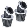 CHASO Power Filter Air Filter Motorcycle Scooter Moped Universal Stainless Steel Mesh Air Curved 35mm 2pcs