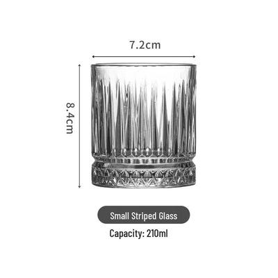 DM Tempered Glass Striped Beer Mugs
