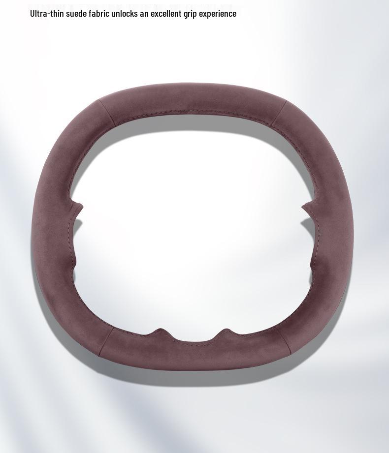 Nio ES8 Steering Wheel Cover: Suede Flocking, Magnetic, Ultra-thin, No-Sew, All-Season, Anti-slip for 26 Models