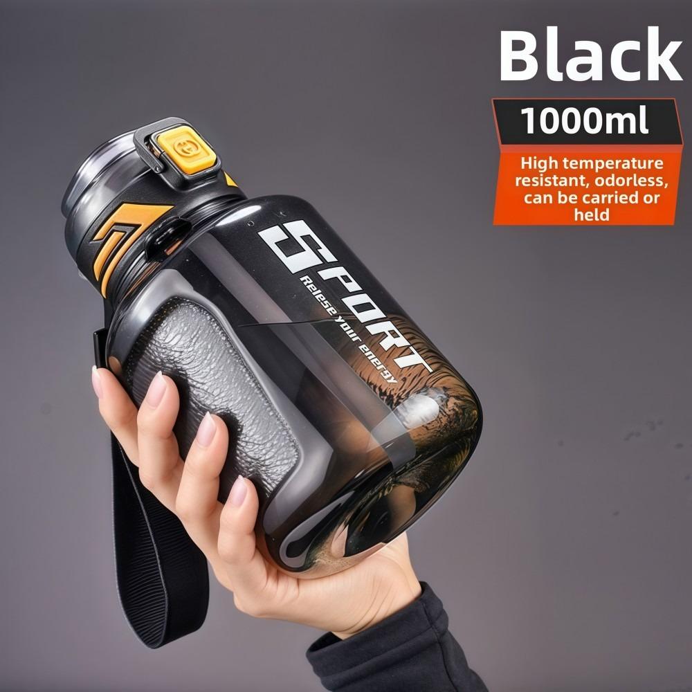 1000ml/1500ml Sports Water Bottle Large Capacity LeakProof Drinking Bottles with Straw Plastic Fitness Water Bottle