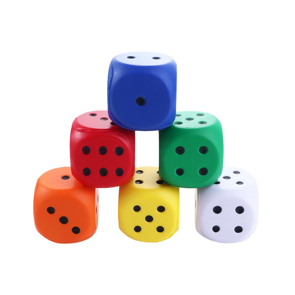 Toys Finger Training Soft Solid Color Squeeze Sponge Dice Point Dice Anti Stress Pressure Relief