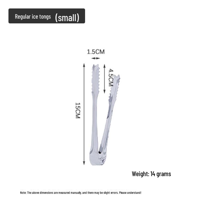 Утолщенные щипцы из нержавеющей стали для льда и еды, для кубиков льда, гранул и кубиков сахара