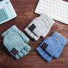 Fingerlose Winter-Heizhandschuhe Damenhandschuhe USB Elektrische Heizhandschuhe Gestrickte Kaschmirhandschuhe