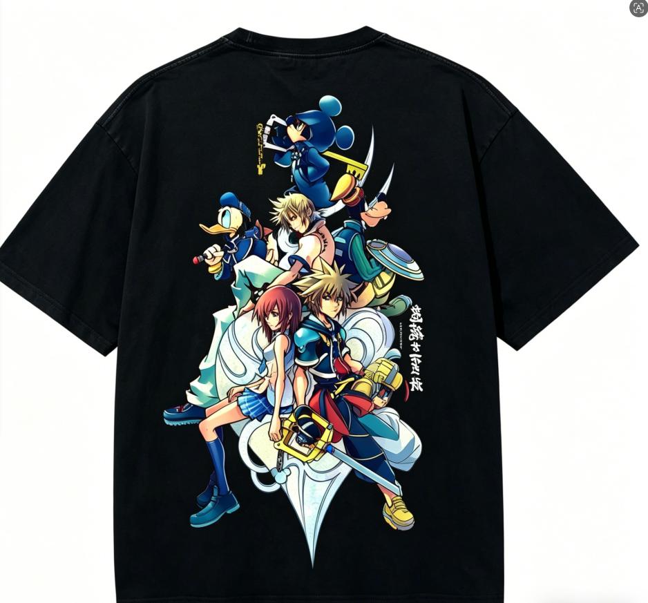 Kingdom Hearts Sora Anime Lover T Shirt Year Round Clothing Personality Clothes Plus Size Unisex New Model Couples High Quality Soft
