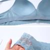 Women's Seamless Underwear Set for Small Chest Push-up Bra Without Underwire Comfortable and Breathable Lace Panties