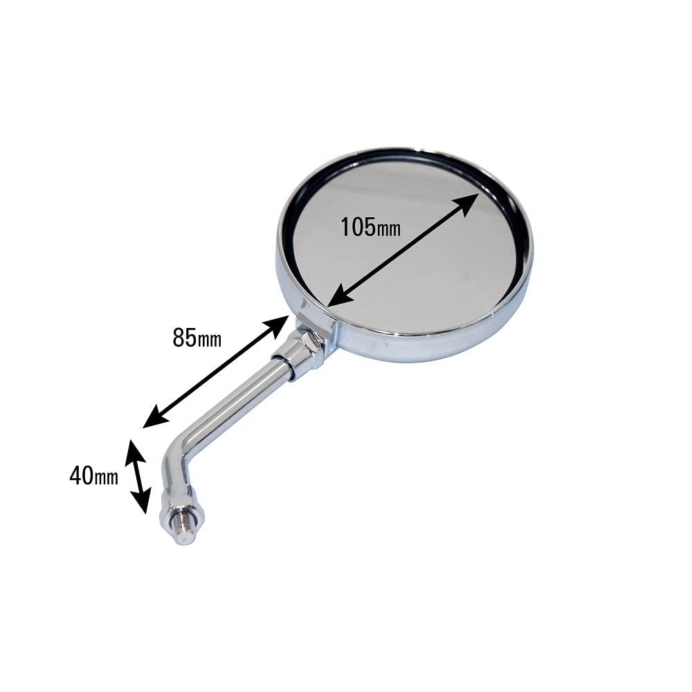 Motocykl Kawasaki Z2 Typ 10mm Krátká Sada 2 Zrcátek, Držáky, Chromované,