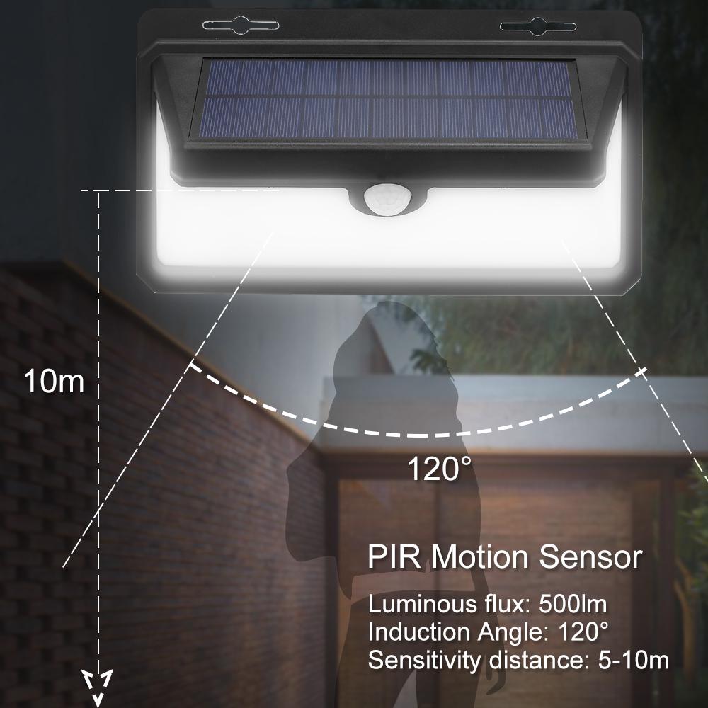 

Solar Sensor Wall Lights, 97 LEDs Waterproof Solar Powered PIR Motion Sensor Energy Saving Night Lights for Garden, Fence, Patio, Driveway