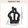 Couple Figurine Abstract Figure Sculpture Lover Statue Desktop Ornament for Office Cabinet Bookshelf