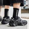 Spring and Summer Mesh Breathable Trendy Shoes, New Thick-soled Trendy Wear-resistant Sports Shoes, Men's Youth Running Sports Shoes