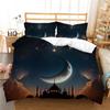 3D Printing Ramadan Bedding Set Moon Theme Duvet Cover Single/double Bed Teens Adults Cover Gift