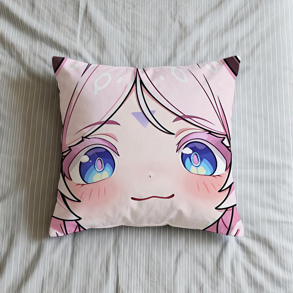 Face Impact Cushion Cover Soft Case Genshin Sofa Living Game Room Home Comfortable Office Decor Protective Q Cute Pillow