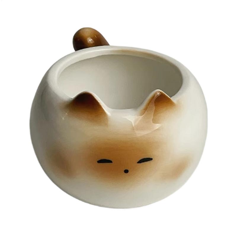 Cat Tea Mug Kitten Coffee Mug Tea Cup Cute Water Tumbler Large Caliber Drinking Cup Cappuccino Cup Coffee Tea Milk Mug Water Cup