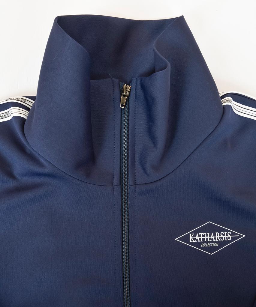 Catharsis Sporty Track Jersey One-Piece Navy S M