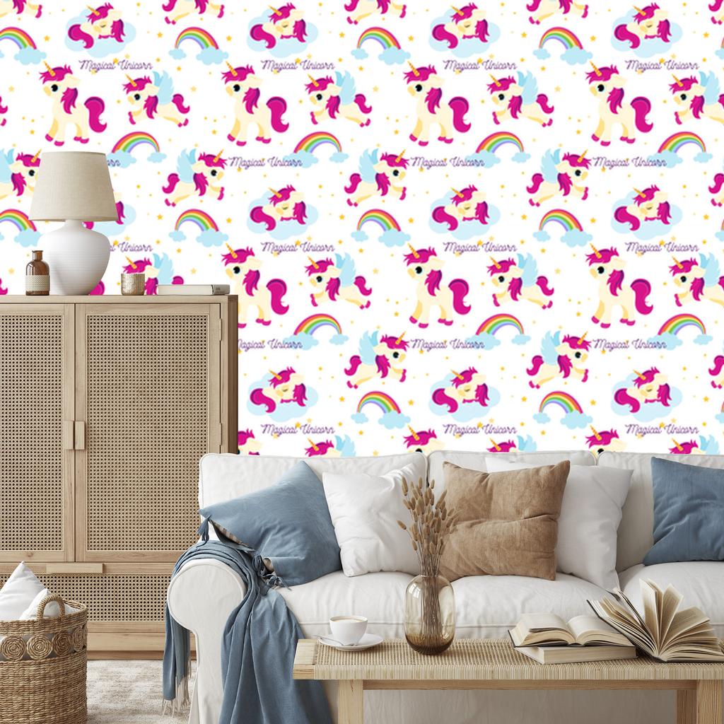 Magical Unicorns Wallpaper for Living Room and Bedroom 50x1000