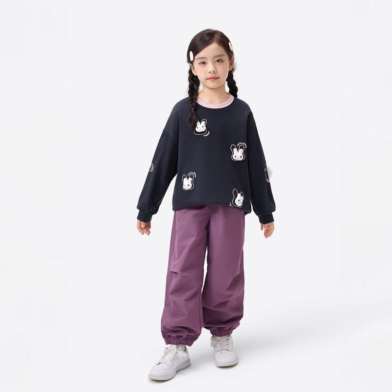 Xiaoyinman Girls' Softshell Casual Cargo Pants with Rabbit Emblem