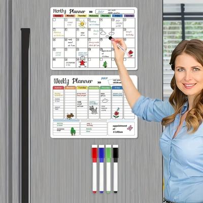 Magnetic Fridge Magnets Dry Erase Refrigerator Sticker for Calendar Weekly Planner Schedule Chart Home Decoration Accessories