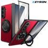 KEYSION 360°Rotating Magnetic Ring Stand Case for MagSafe for Samsung Galaxy Z Fold 7 5G Hinge Phone Cover with Screen Protector