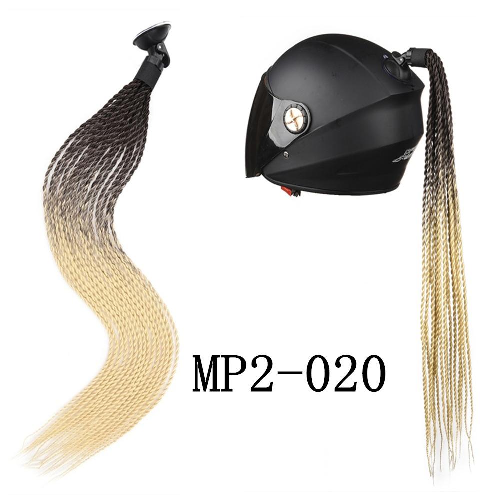 1Pc Motorcycle Helmet Braids Wig Multicolor Loose Wig Ponytail Braid Motorbike Helmet Pigtails Decoration Dual Pigtail Ponytail