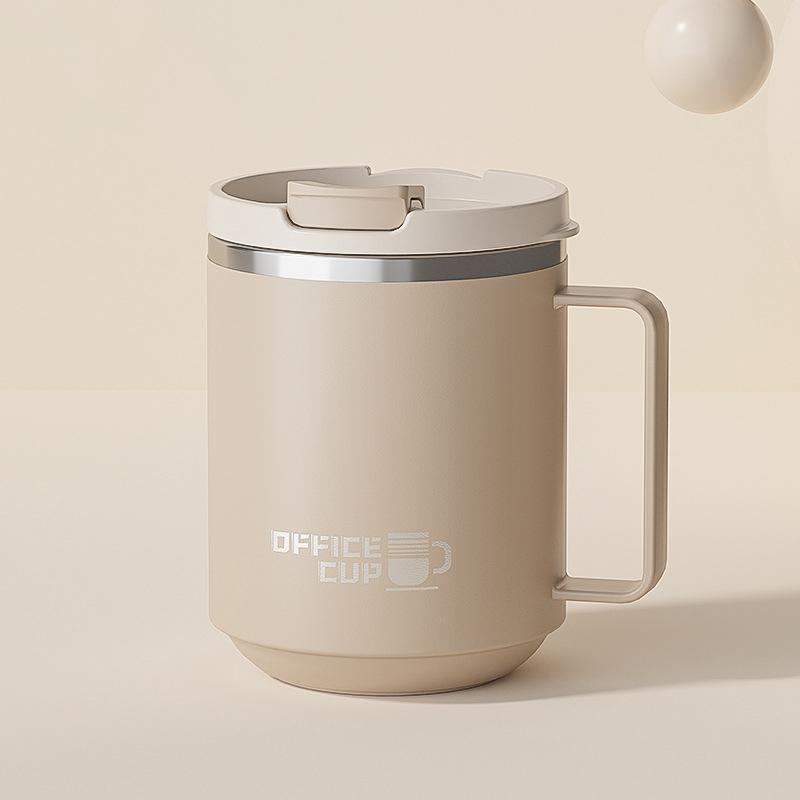 500ml Insulated Coffee Mug 304 Stainless Steel Double Wall Milk Cup WIth Handle Leak-proof Drinking Bottle Drinkware for Student