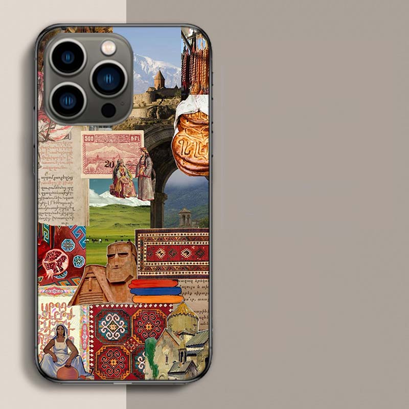 Armenia Flag Passport ART Phone Case For Iphone 17 Air 15 Pro 14 Plus 16 Pro Max 12 13 Mini 11 16E X XS Cover Cute Fundas