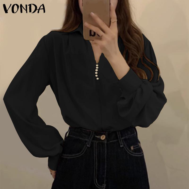 VONDA Cămașă de damă, guler, cu mânecă lungă, decorată cu perle, de culoare uni