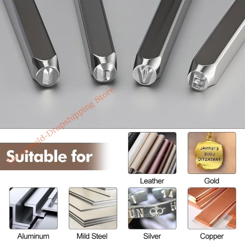 37 Pcs Letter Set Number Stamping Set Stamping Tool For Leather Crafting Jewelry Engraving And Metal Stamping