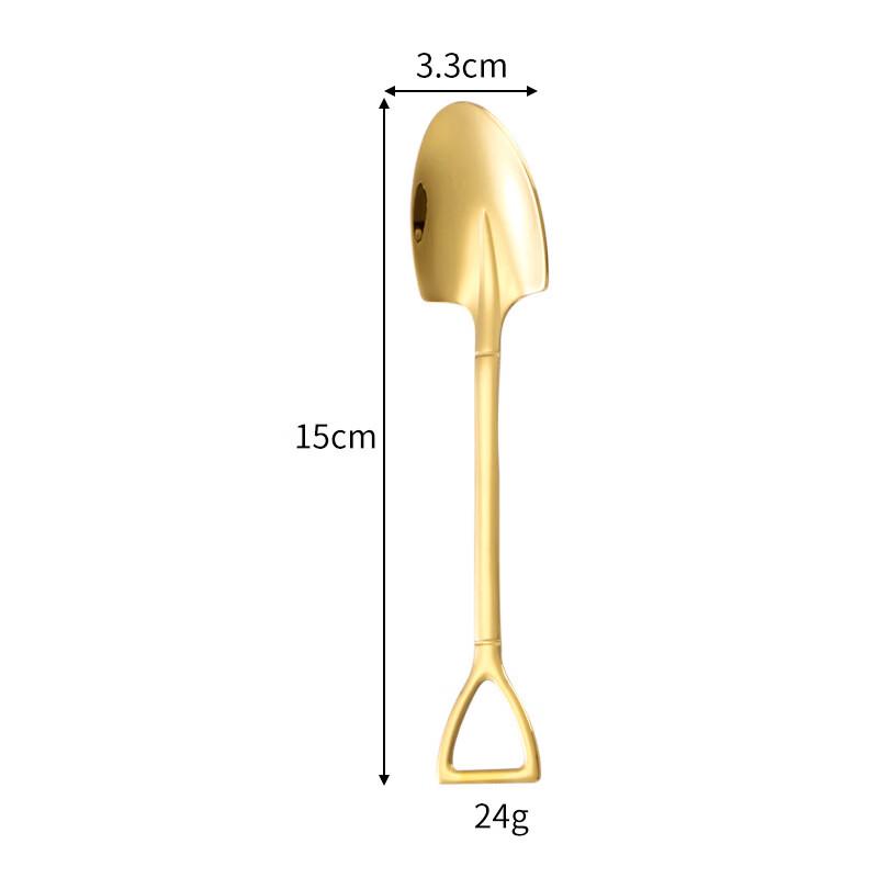 Gold Dessert and Ice Cream Spoon Set