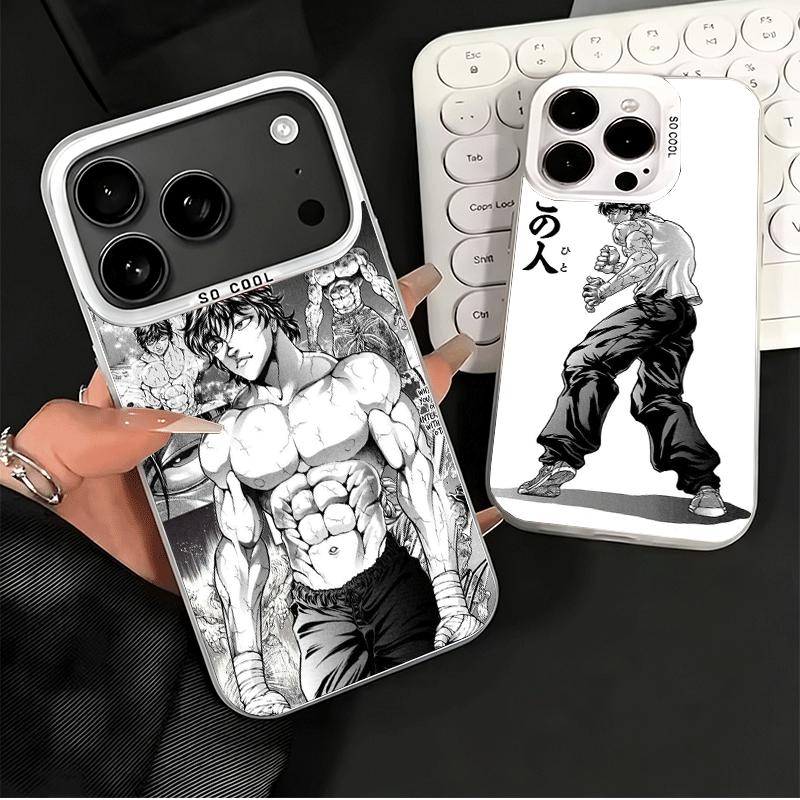 Baki the Grappler Anime Weiche Handyhülle für iPhone 15 16 17 Pro Max 17Air 16E 14 Plus 13 12 Mini Stoßfeste Hülle Rückseite