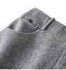 Woolen Half-Skirt: Women's 2025 Winter Brown-Gray Casual Slit Midi Skirt