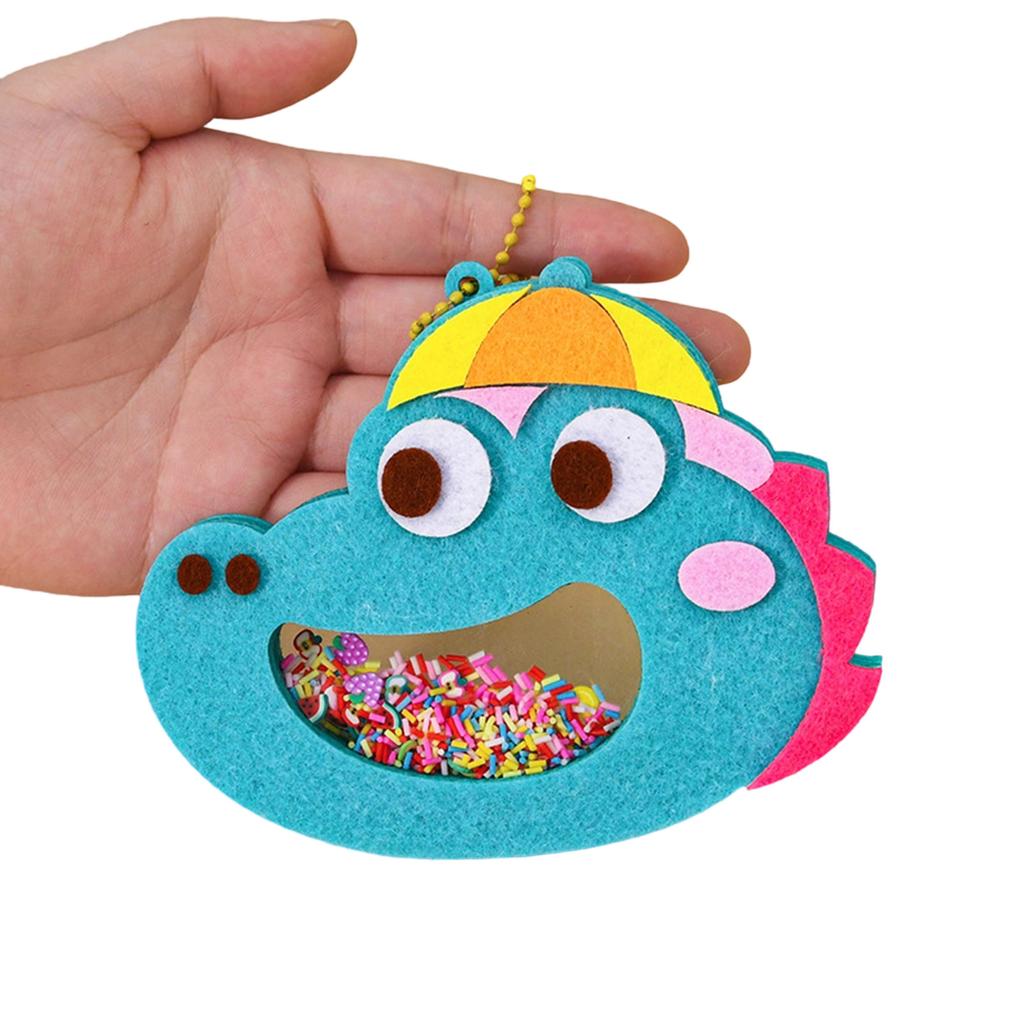 NonWoven Fabric Animal Pendant Craft Kits Making Set for Toddler Early Educational Toy Handmade Hanging Decoration