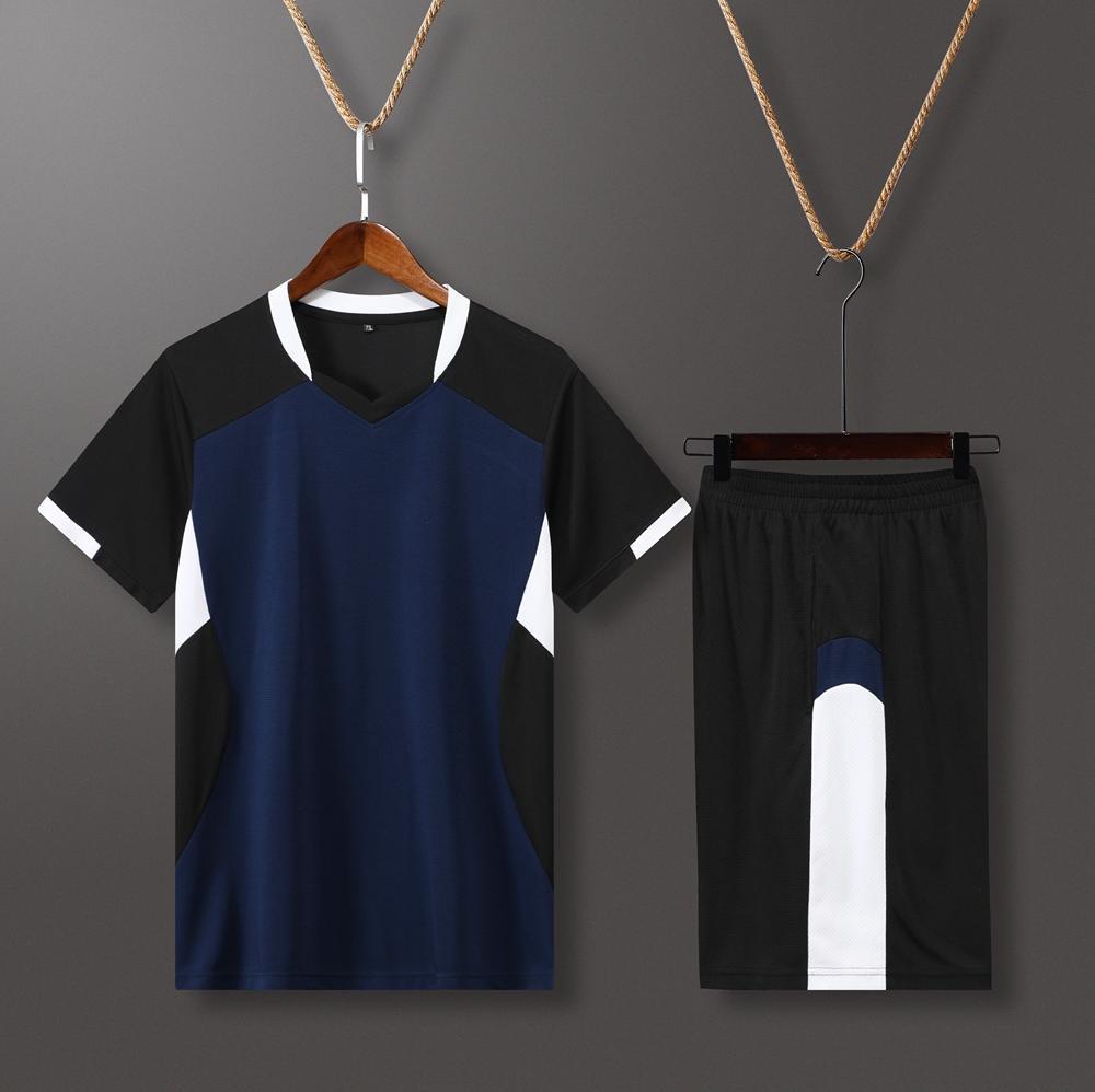 

Мужская быстросохнущая дышащая волейбольная майка для тренировок и соревнований, командная форма с настраиваемыми номерами #A834 XL темно-синий