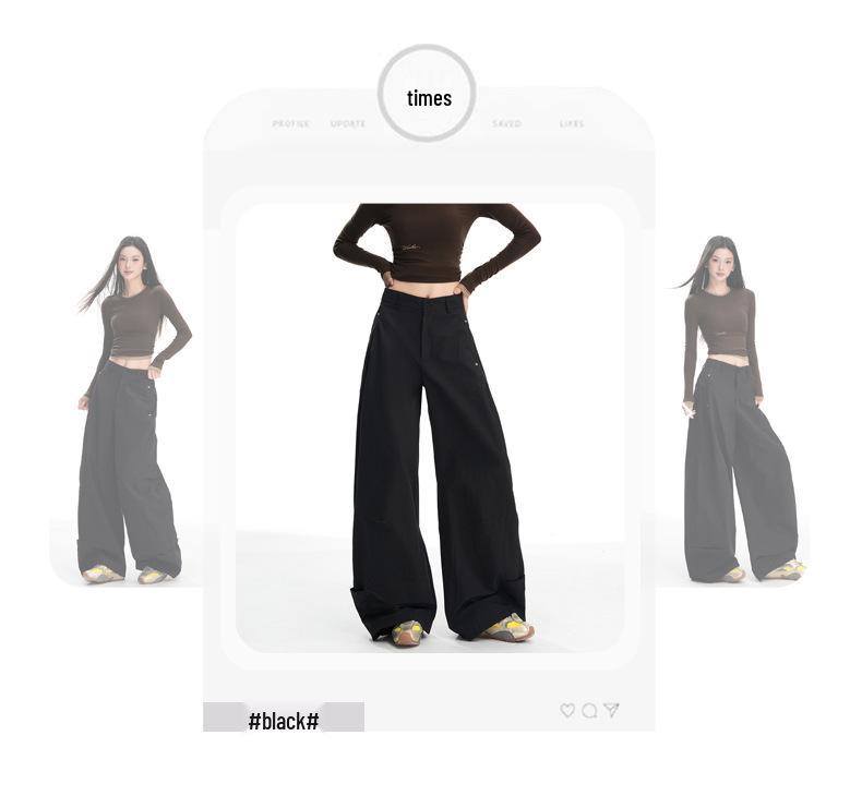 Autumn Women's High-Waist Loose Wide-Leg Pants