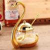Top Aluminum alloy Condiment Pot Seasoning Container Spice Glass Jar Salt Sugar Bowl Pepper Coffee Storage Organizer Swan MJ