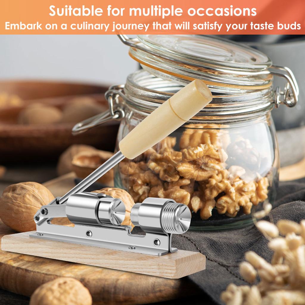 Multifunctional Stainless Steel Nutcracker Portable Manual Mechanical Sheller Fast Opener for Walnut Nut Kitchen Clamps Tools