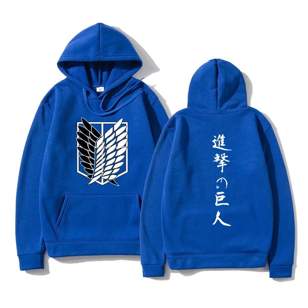 Attack on Titan Hanorace de modă unisex Hanorace cu glugă cu glugă unisex Anime japonez Pulovere Topuri Shingeki No Kyojin Haine cu glugă unisex