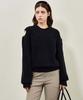 PLUNASTUDIO Open Shoulder Wool Knit_Black