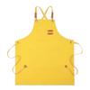 Waterproof Thickened Cotton Denim Apron - Oil and Stain Resistant, Solid Color Design for Household Kitchen Use