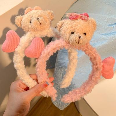 1 pièce Bandeau pour laver le visage et les cheveux Love ours pour femme mignon oreille de chat bandeau épingle à cheveux été lapin accessoires pour cheveux