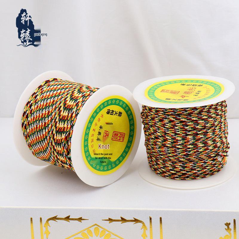 Wengwan Five-Color Jade Weaving Thread: DIY Bracelet & Necklace Rope, Chengxin Brand, Non-Elastic Jewelry Accessory