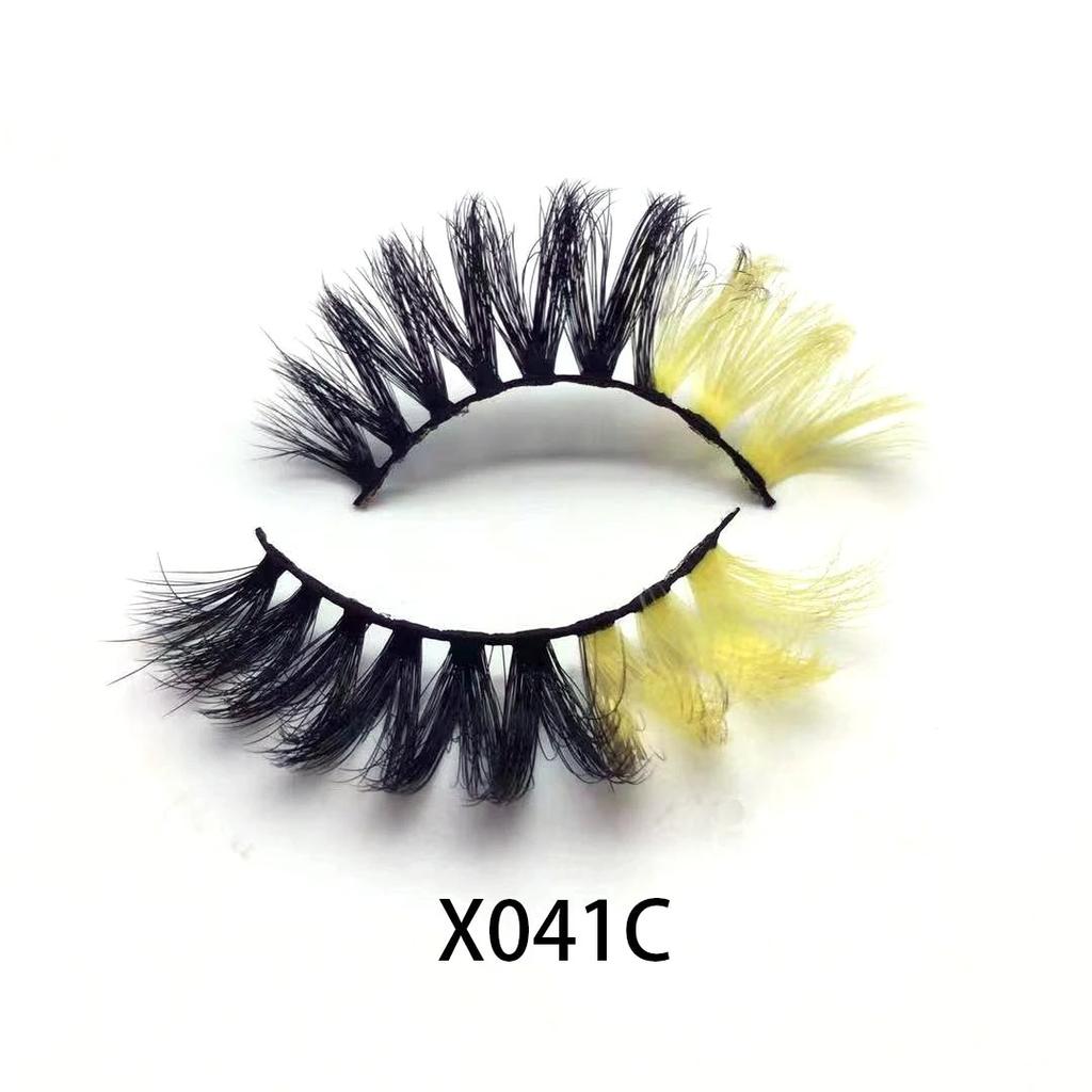 25mm mink lashes color false eyelashes thick and exaggerated eyelash personality fake lashe beauty eye lash extension makeup set