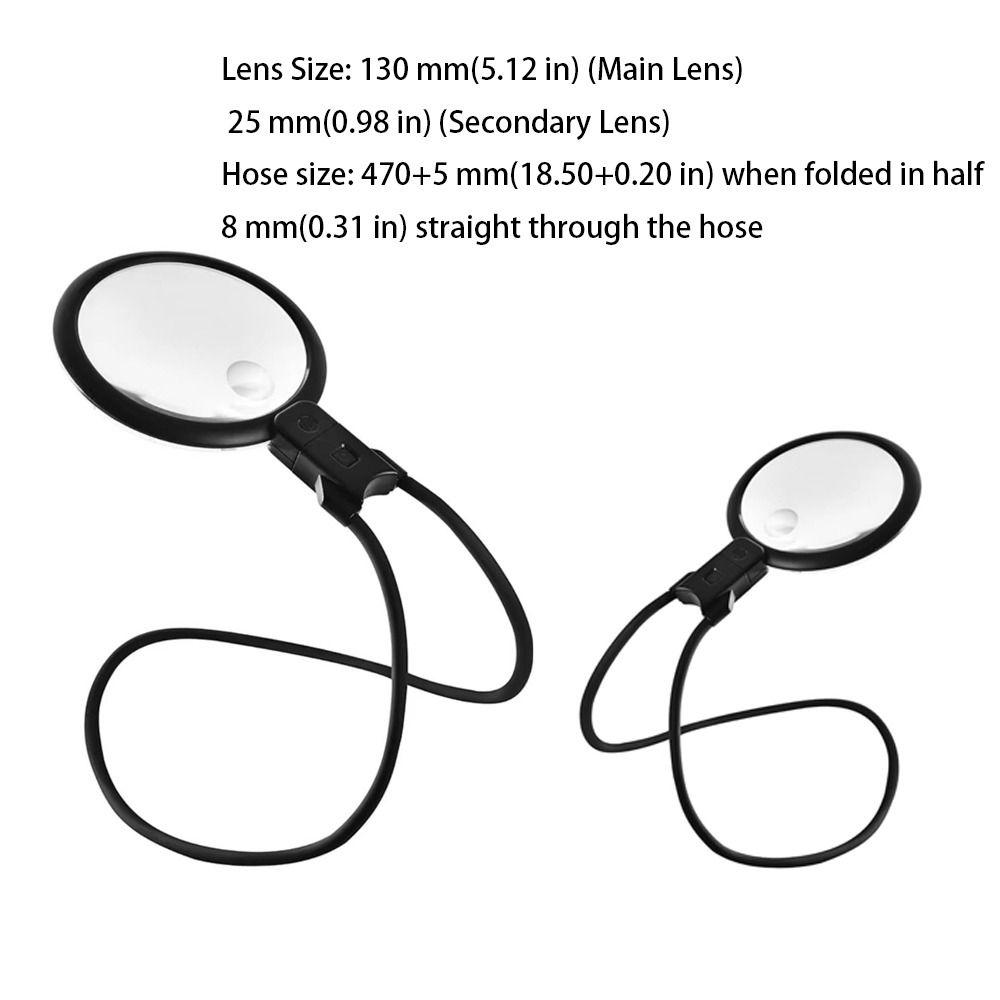 Rechargeable Reading Magnifying Glass 36 LED Full Book Page Magnifier  Book Reading