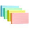 Colored Index Cards 3x5, 250 Pack, Ruled Index Cards, Flash Cards for Studying, Heavy Note Cards for Office, Home and College F
