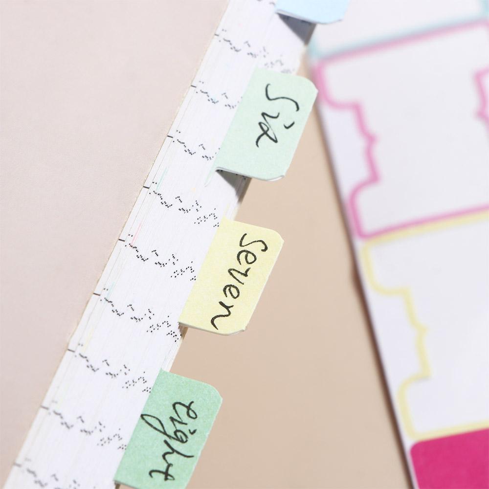 Notebook File Tabs Index Tab Flags Book Pages Markers Index Label Sticker Self-adhesive Paper Tabs