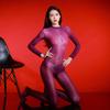 Women 5D Ultra-Thin Sexy Oil Glossy Shiny Seamless Bodystockings Jumpsuits See Through Open Crotch Bodysuit Tights Silky Leotard