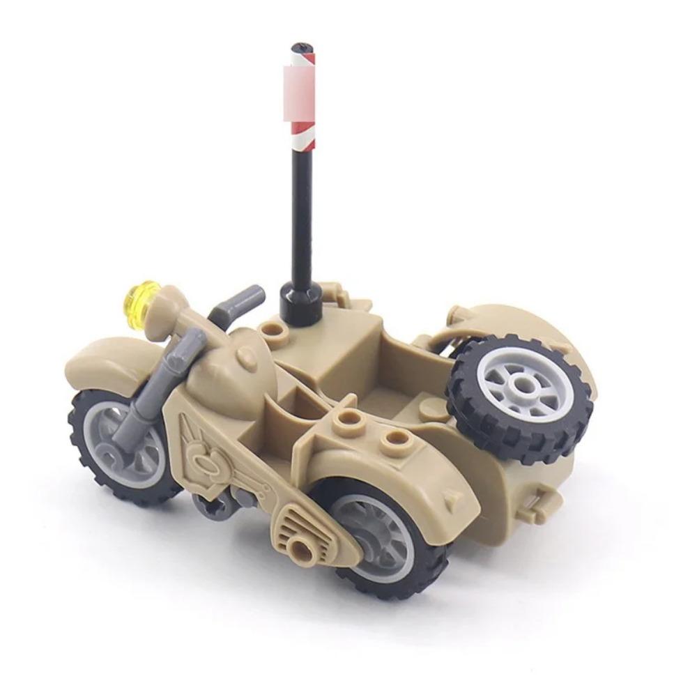 Military Weapon Motorcycle Many Colors Toys For Children Accessories War II Transportation Facility Militaries Compatible Blocks