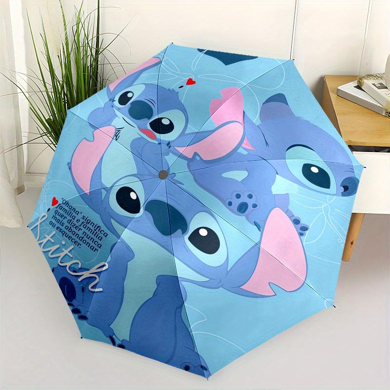 

Stitch,Ohana Automatic Umbrella - Tri-fold Portable Umbrella, Best Holiday Gift for Men and Women, Durable Iron Frame, Playful Design, Sturd