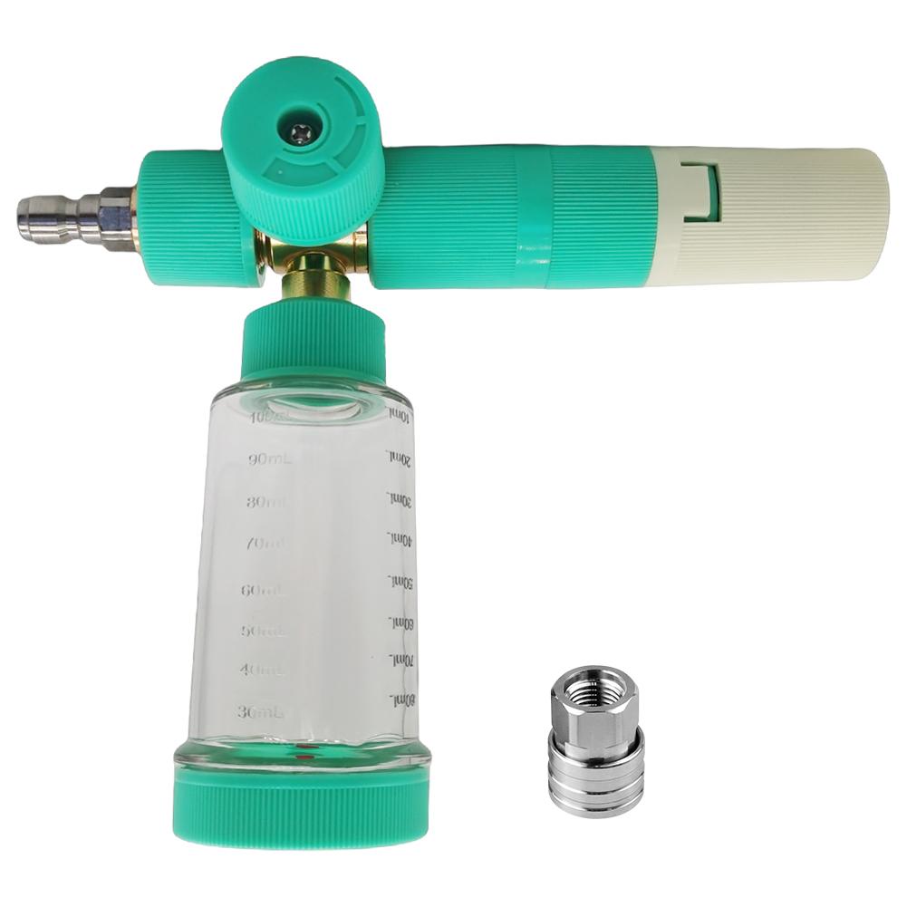 100ml Pressure Washer Gun with 1/4 Inch Quick Connector Car Wash Foam Sprayer Adjustable Foam Spray Pot for Cleaning Cars SUVs
