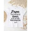 T-Shirt with Text 'Papa Du Bist Nicht Nur Der Hammer'[ Language, Black for Men Women Unisex All Season Funny T-Shirt, 180g
