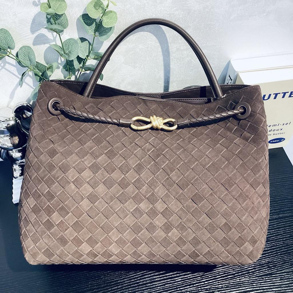 2025 New Style Genuine Leather Womens Handbag Retro Stitched Leather Handmade Tote Single Shoulder Bag Cross-Border Bulk